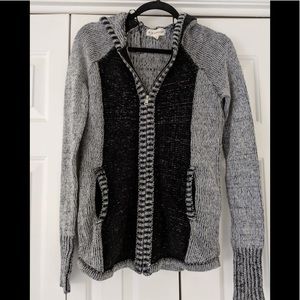 Comfy black and gray knit sweatshirt